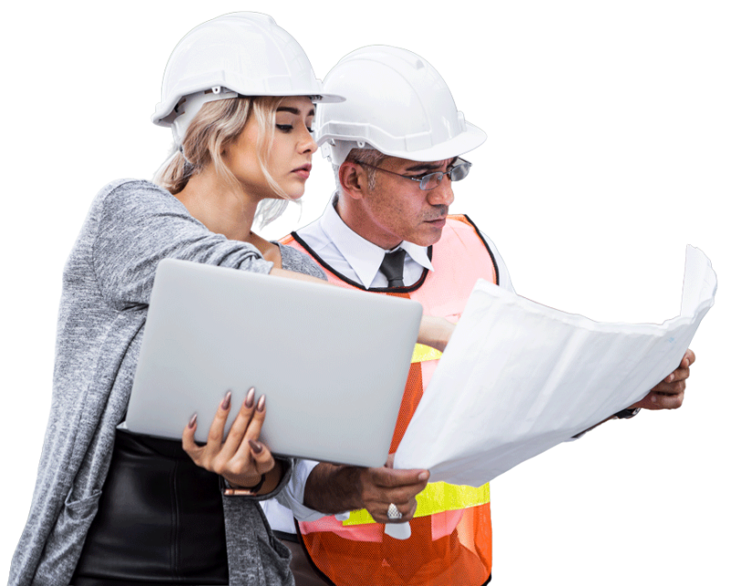 male-female-industrial-engineers-planning-blueprint-laptop-work-site